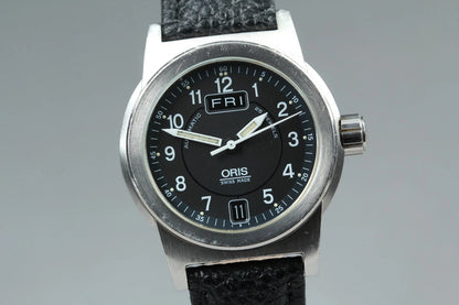 ORIS Big Crown Mens Automatic Watch 7501 35mm Black Dial Day Date [Near MINT]