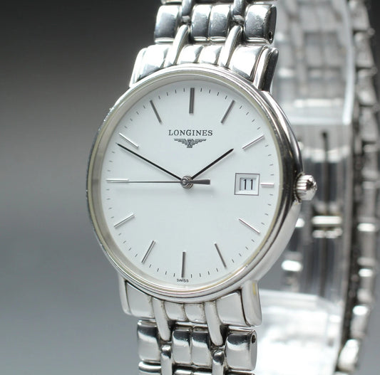 Vintage Longines Grand Classic L4.720.4 Silver 33mm Men’s Quartz Watch [N MINT]