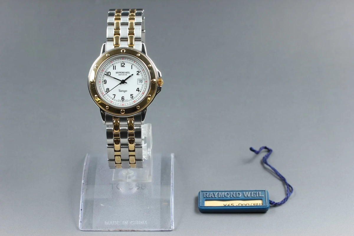 Raymond Weil Tango Mens Quartz Watch 5560 36mm White Dial Date [Near MINT]