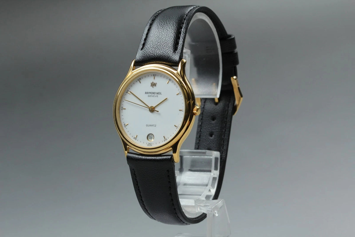 Raymond Weil Geneve Womens Quartz Watch 5509 31mm White Dial Date [Near MINT]