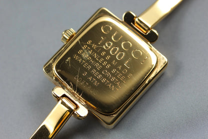 Gucci 1900L 20mm Womens Quartz Watch Gold White Dial [Near MINT w/ Case]