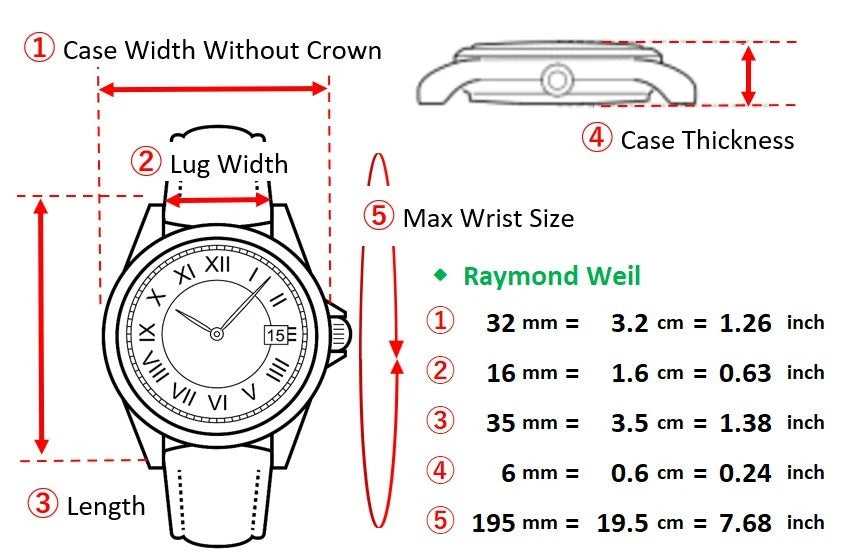 Raymond Weil Mens Quartz Watch 9808 Small Second 32mm White Dial [Near MINT]