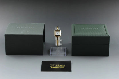 Gucci 1900L 20mm Womens Quartz Watch Gold White Dial [Near MINT w/ Case]
