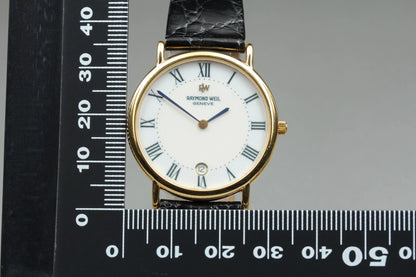 Raymond Weil Geneve 9124-2 Mens Quartz Watch 32mm White Dial Date [Near MINT]