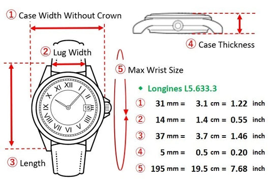 Longines Flagship Mens Quartz Watch L5.633.3 31mm White Dial Date [Near MINT]