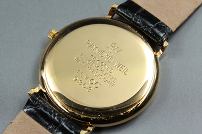 Raymond Weil Mens Quartz Watch 9808 Small Second 32mm White Dial [Near MINT]