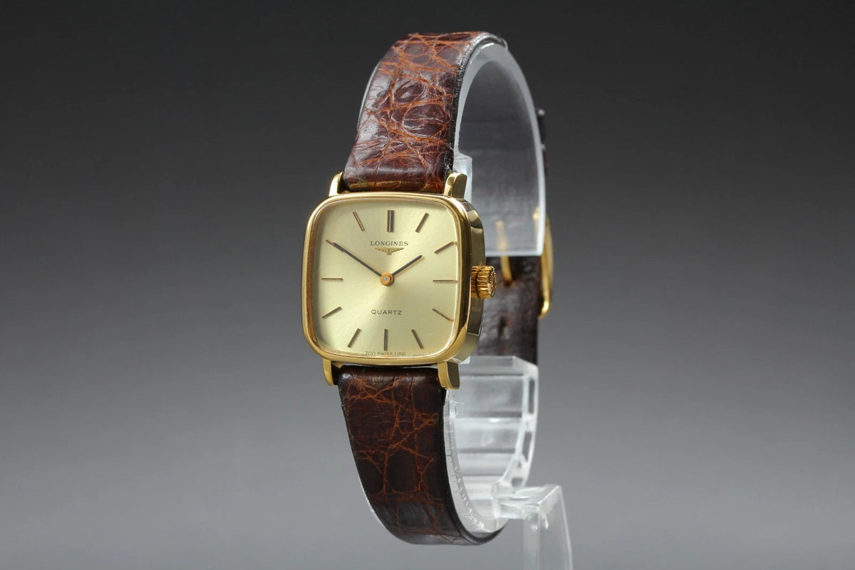 Longines Womens Quartz Watch L700.2 700 1166 23mm Gold Dial From JAPAN [Exc+5]
