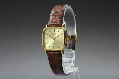 Longines Womens Quartz Watch L700.2 700 1166 23mm Gold Dial From JAPAN [Exc+5]