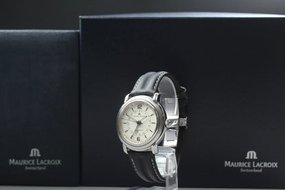 Maurice Lacroix 27857 Silver Day Date Automatic Men's Watch [Near MINT w/ Box]