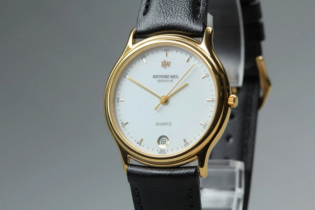 Raymond Weil Geneve Womens Quartz Watch 5509 31mm White Dial Date [Near MINT]