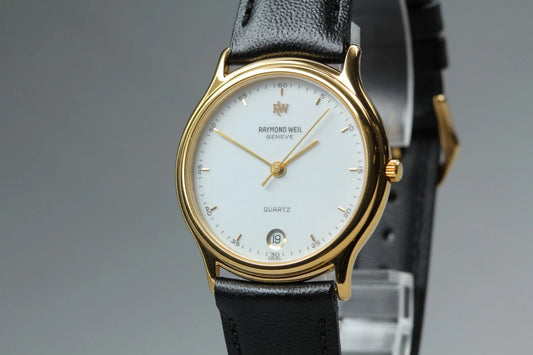 Raymond Weil Geneve Womens Quartz Watch 5509 31mm White Dial Date [Near MINT]