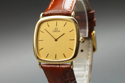 Omega De Ville Mens Quartz Watch Cal.1378 195 0077.2 30mm Gold Dial [Near MINT]