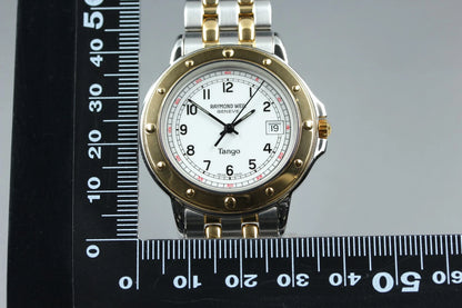 Raymond Weil Tango Mens Quartz Watch 5560 36mm White Dial Date [Near MINT]