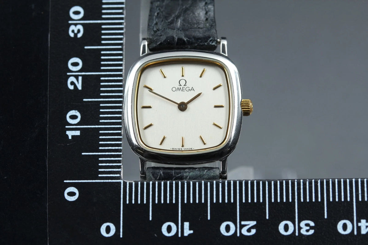 Omega De Ville Womens Quartz Watch 595.0098 21mm Silver Dial [Near MINT]