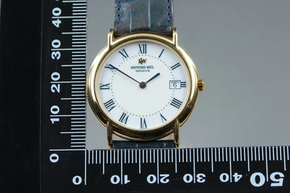 Vintage Raymond Weil Geneve 9140 32mm Mens Quartz Watch White Dial [Near MINT]