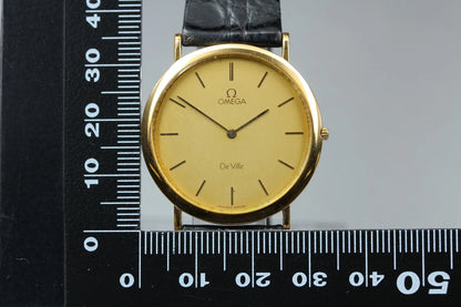 Omega De Ville Mens Qz Watch Cal.1378 191.0222 33mm Gold Dial [Exc+5 w/ Case]
