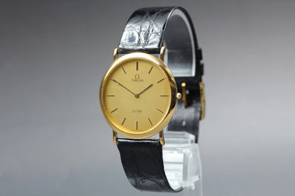 Omega De Ville Mens Qz Watch Cal.1378 191.0222 33mm Gold Dial [Exc+5 w/ Case]