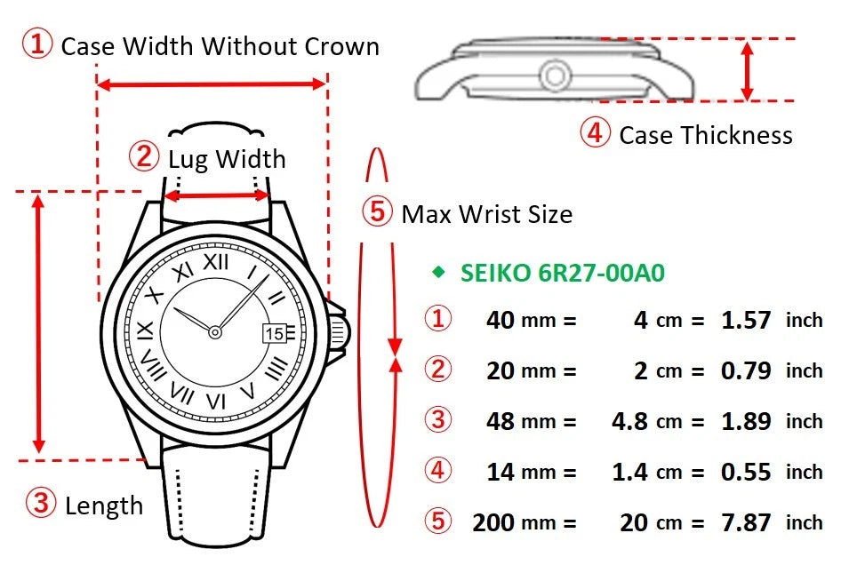SEIKO PRESAGE SARW003 Mens Automatic Watch 6R27-00A0 Black Dial [Near MINT]