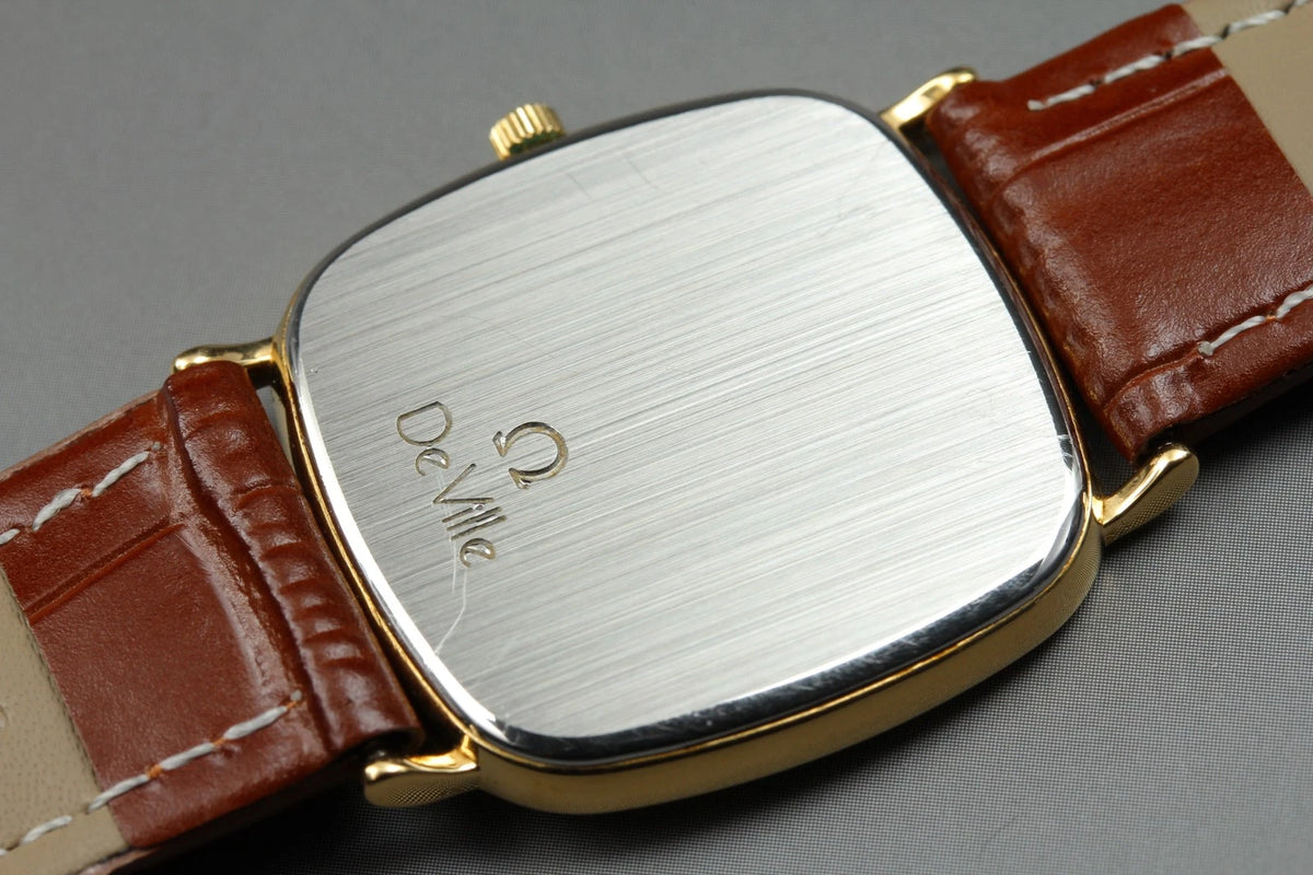 Omega De Ville Mens Quartz Watch Cal.1378 195 0077.2 30mm Gold Dial [Near MINT]