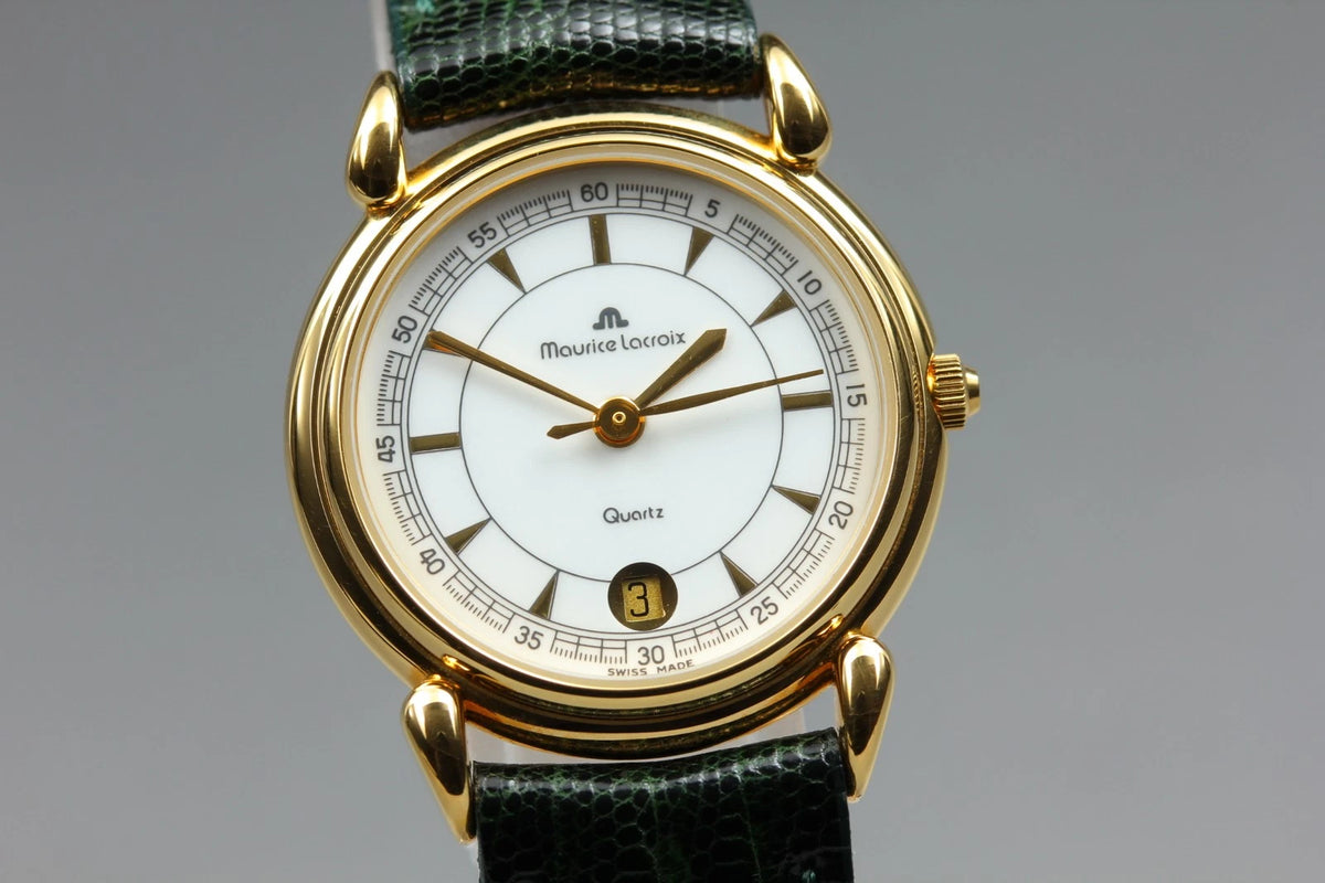 Maurice Lacroix 72963 Women's Watch 26mm White Dial Date Quartz [MINT w/ Case]