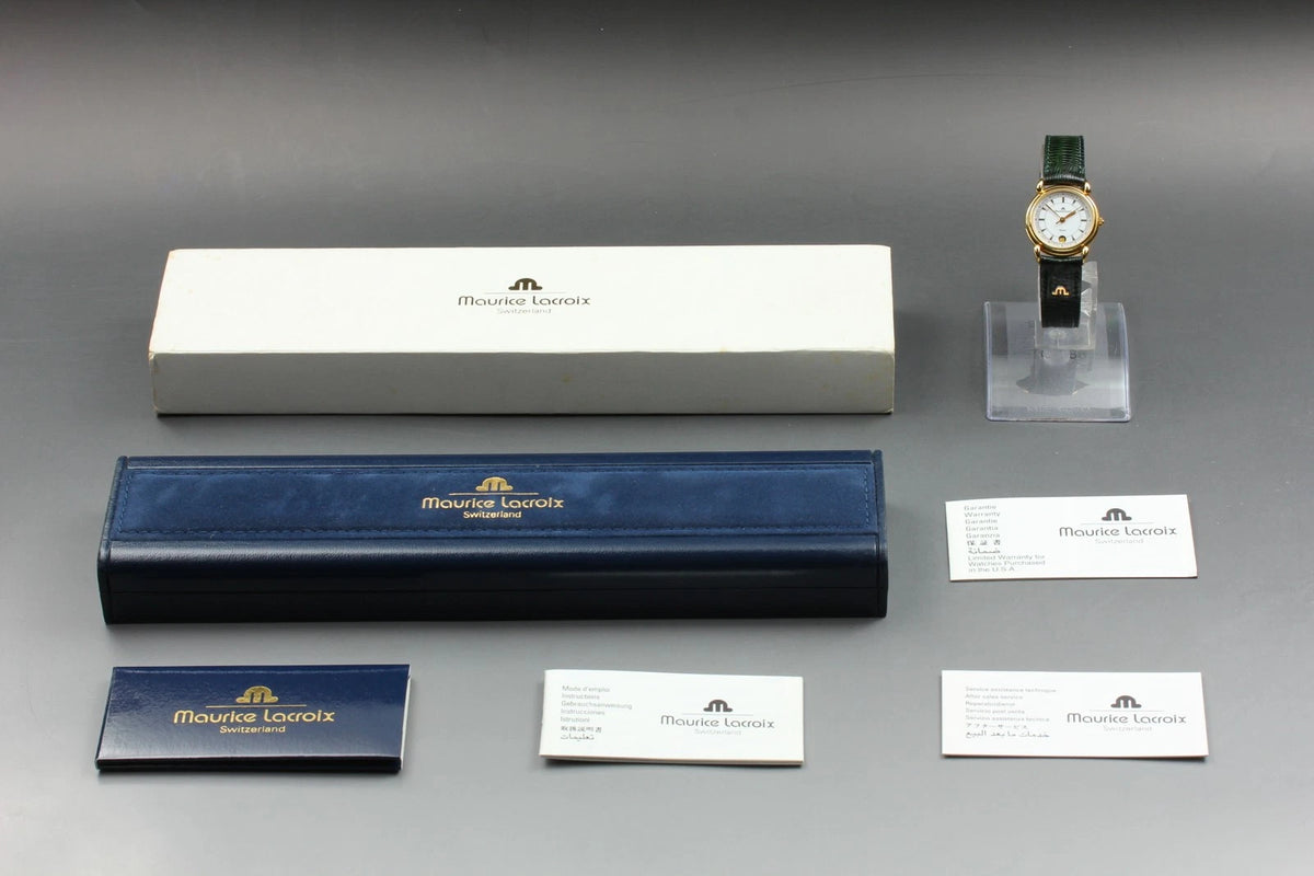 Maurice Lacroix 72963 Women's Watch 26mm White Dial Date Quartz [MINT w/ Case]