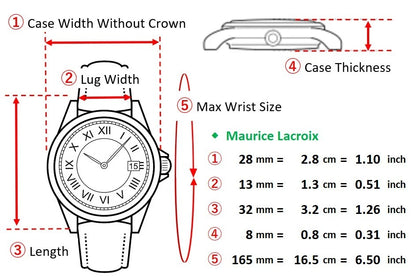 Maurice Lacroix 24292 28mm White Dial Date Automatic Women's Watch [Exc+5]
