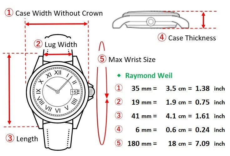 Raymond Weil Geneve Mens Quartz Watch 5598 35mm White Dial Date [Near MINT]