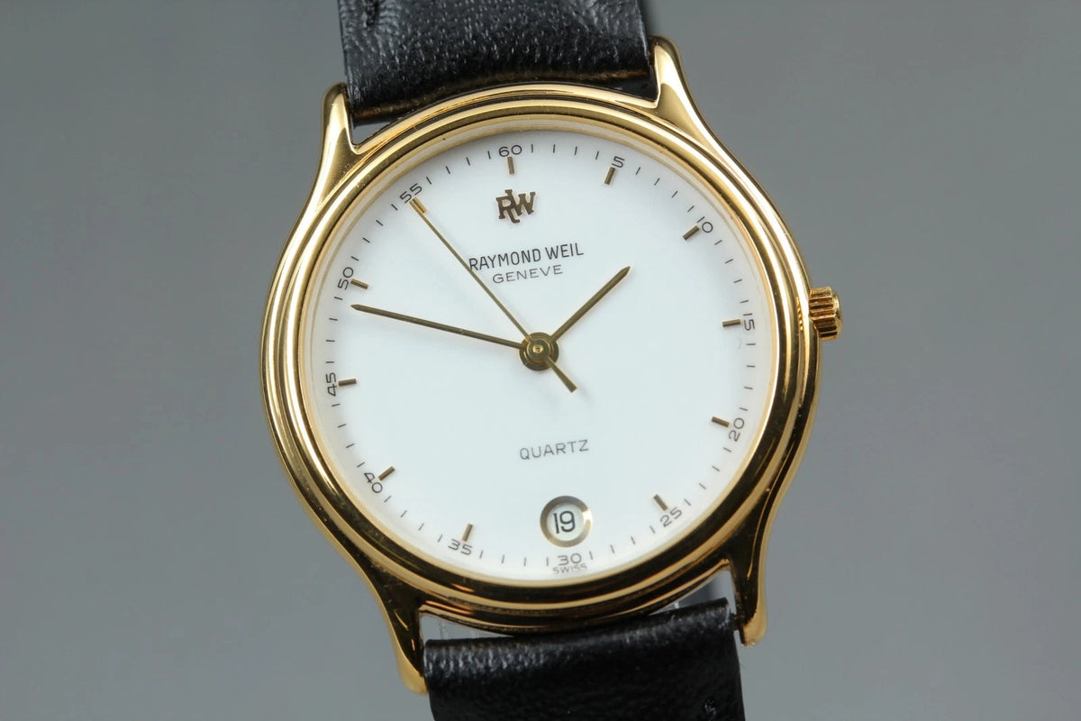 Raymond Weil Geneve Womens Quartz Watch 5509 31mm White Dial Date [Near MINT]