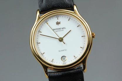 Raymond Weil Geneve Womens Quartz Watch 5509 31mm White Dial Date [Near MINT]