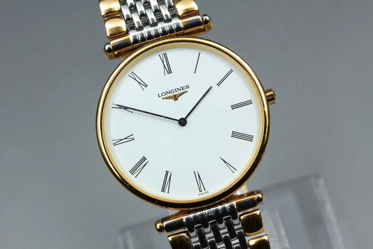 Longines Grand Classic Mens Quartz Watch L4.635.2 33mm White Dial [Near MINT]