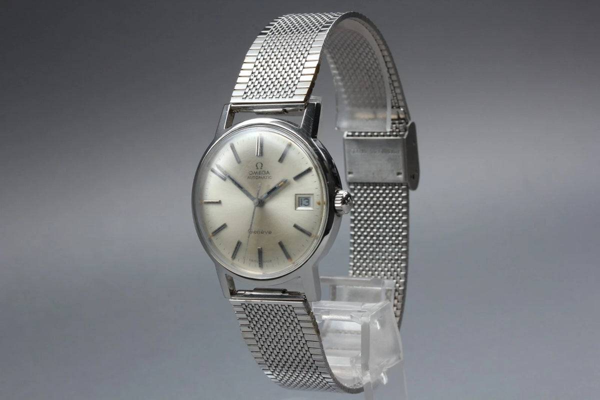 Omega Geneve Mens Automatic Watch Cal. 565 161.070 35mm Silver Dial Date [Exc+5]