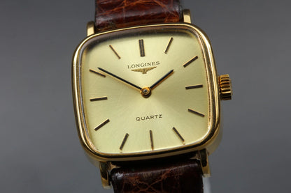Longines Womens Quartz Watch L700.2 700 1166 23mm Gold Dial From JAPAN [Exc+5]