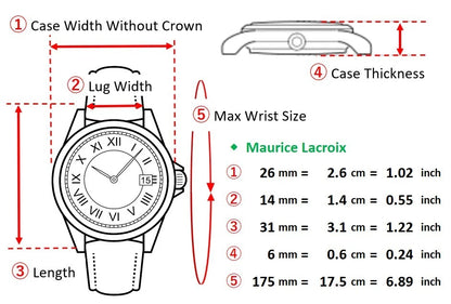 Maurice Lacroix 72963 Women's Watch 26mm White Dial Date Quartz [MINT w/ Case]