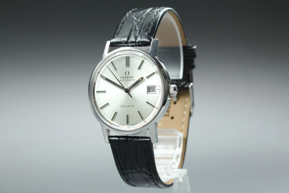 Omega Geneve Men Automatic Watch Cal.1012 166.0163 35mm Silver Dial Date [Exc+5]