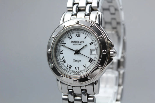 Raymond Weil Tango Womens Quartz Watch 5360 28mm White Dial Date [Near MINT]
