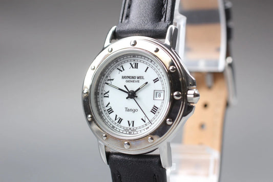 Raymond Weil Tango Womens Quartz Watch 5360 28mm White Dial Date [Near MINT]