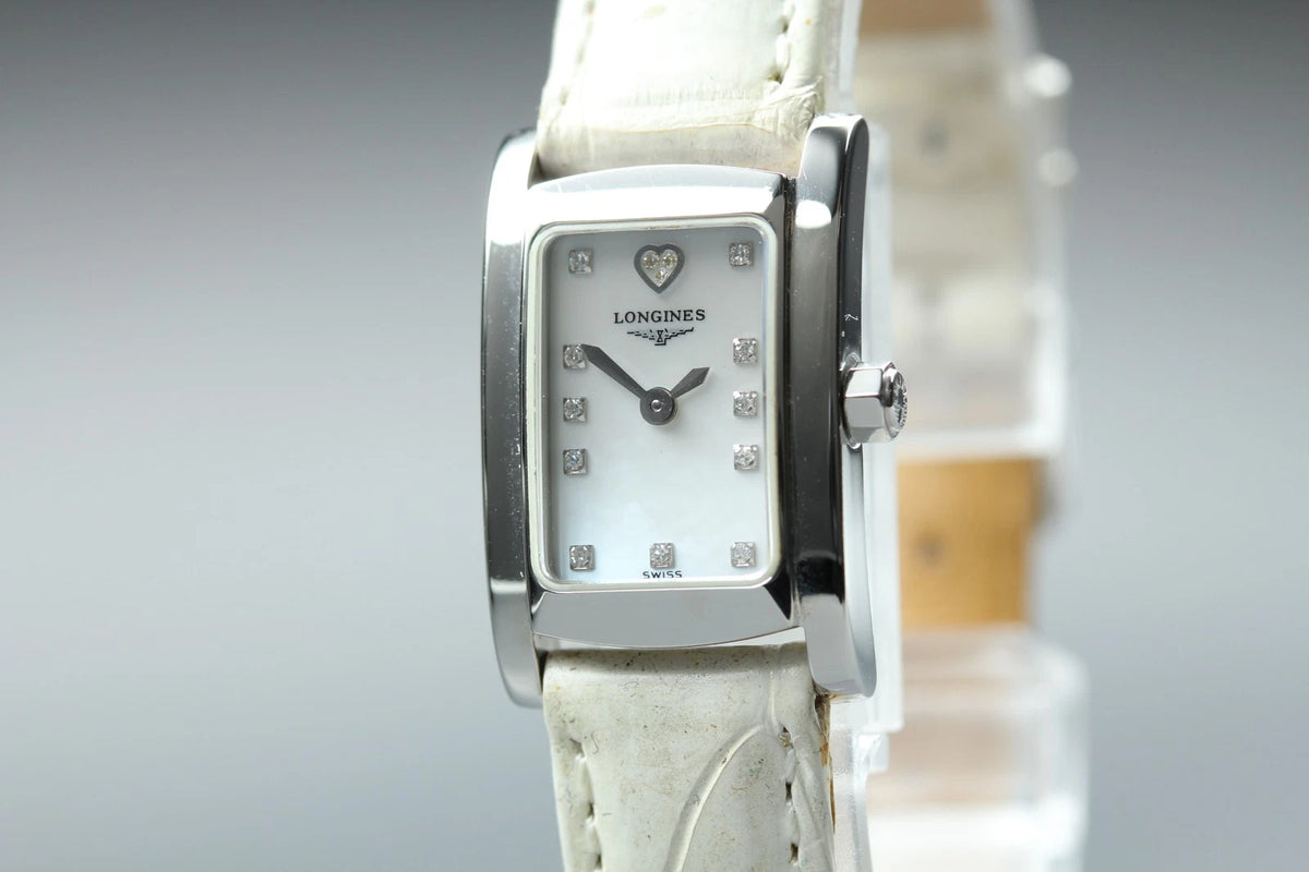 Longines Womens Quartz Watch L5.158.4 16mm Diamond White Dial [Near MINT]