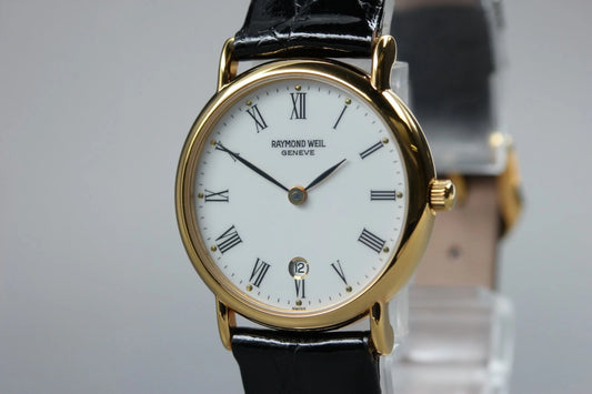 Raymond Weil Geneve Women Quartz Watch 9924 26mm White Dial Date [MINT]
