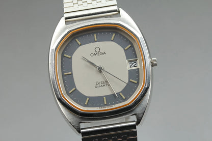 Omega De Ville Mens Quartz Watch Cal.1332 196 0144 Silver Dial Date [Near MINT]