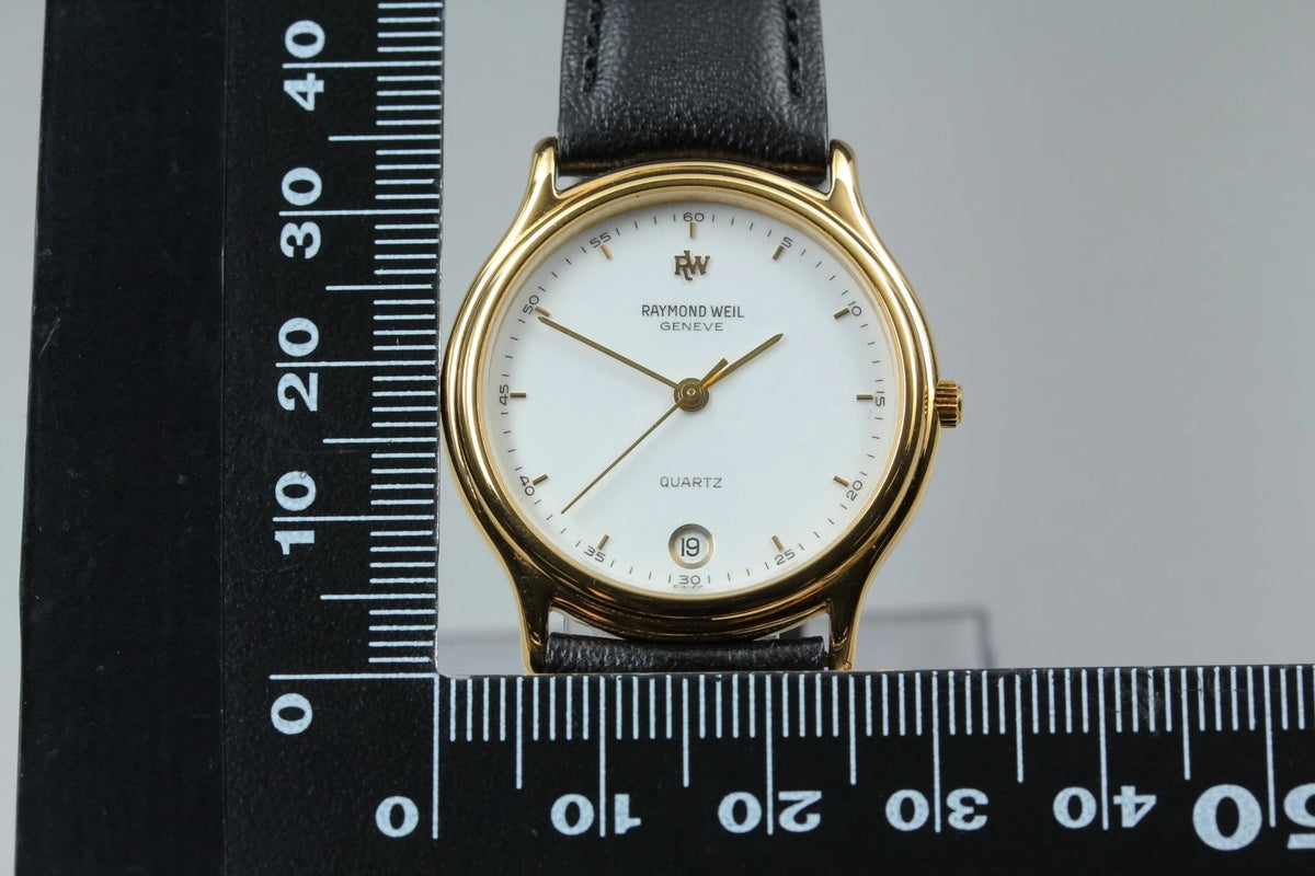 Raymond Weil Geneve Womens Quartz Watch 5509 31mm White Dial Date [Near MINT]