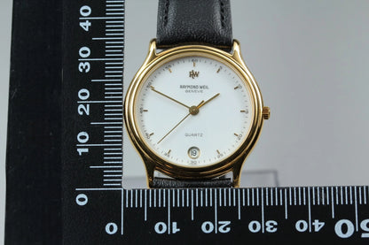 Raymond Weil Geneve Womens Quartz Watch 5509 31mm White Dial Date [Near MINT]