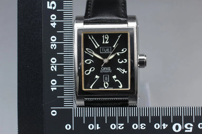 Oris Rectangular Men AT Watch 585-7525-40-02 30mm Black Day Date [Exc+5]