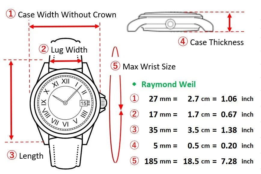 Raymond Weil Geneve Womens Quartz Watch 5749 27mm White Roman Dial [Exc+5]