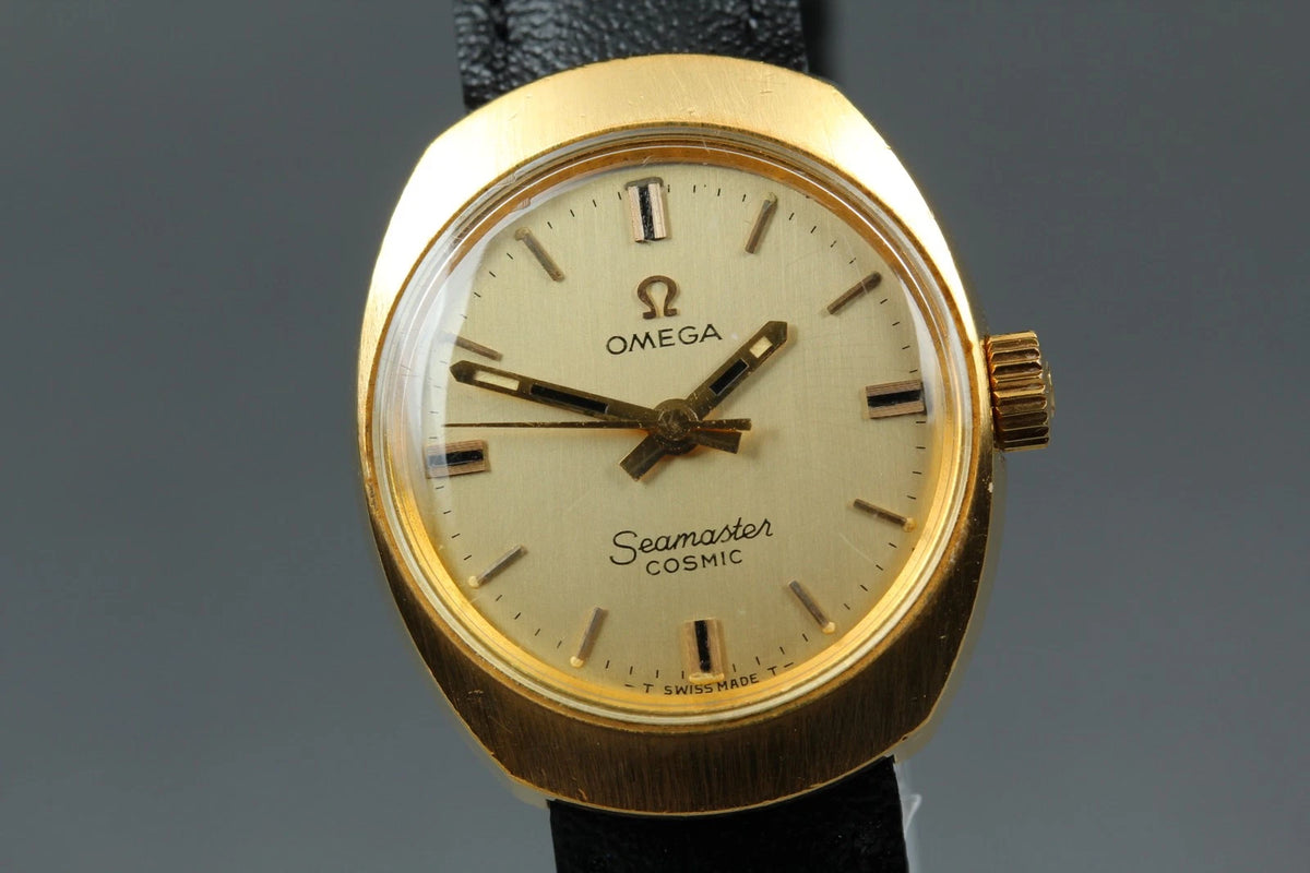 Omega Seamaster Cosmic Womens Automatic Watch TOOL 102 24mm Gold Dial [Exc+5]
