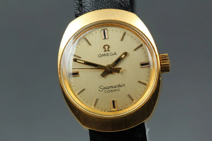Omega Seamaster Cosmic Womens Automatic Watch TOOL 102 24mm Gold Dial [Exc+5]