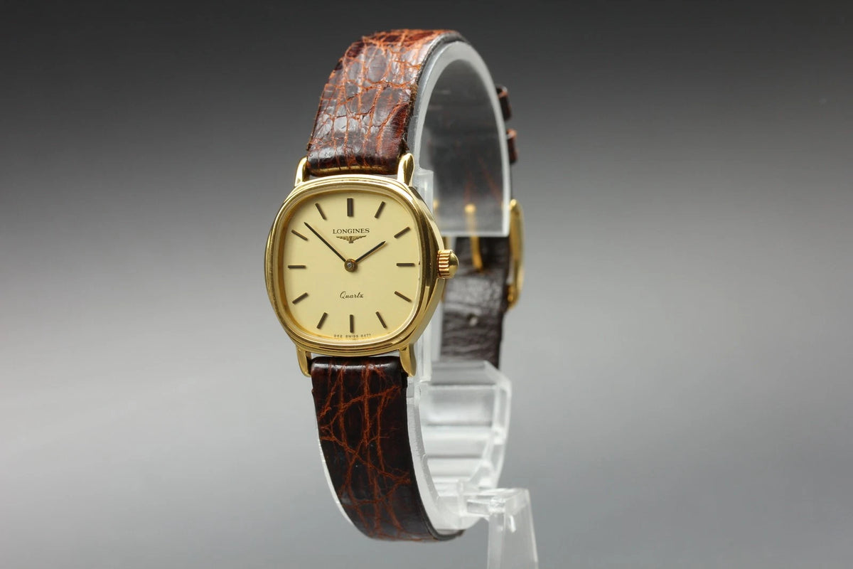 Longines Women Quartz Watch L962.2 962 6471 23mm Gold Dial [Near MINT]