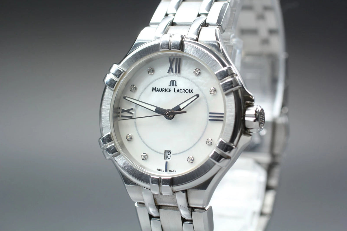 Maurice Lacroix AI1004 Women's Watch 29mm 8P Diamond Shell Dial Qz [Near MINT]